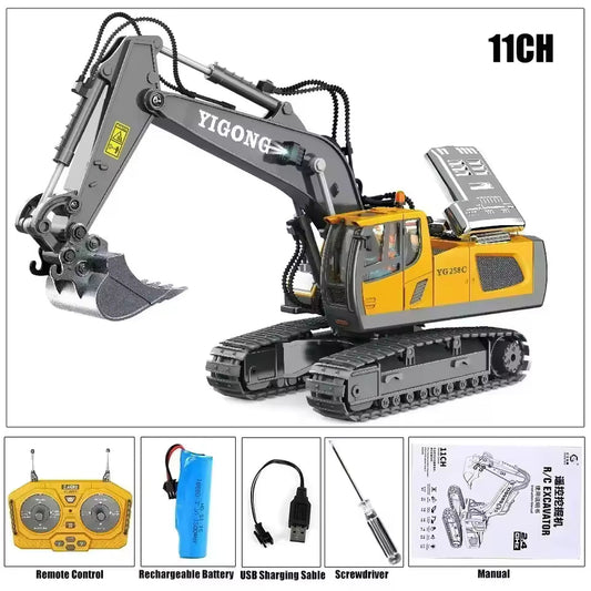 Grave Digger Remote Control Car – 2.4GHz RC Excavator Toy for Kids