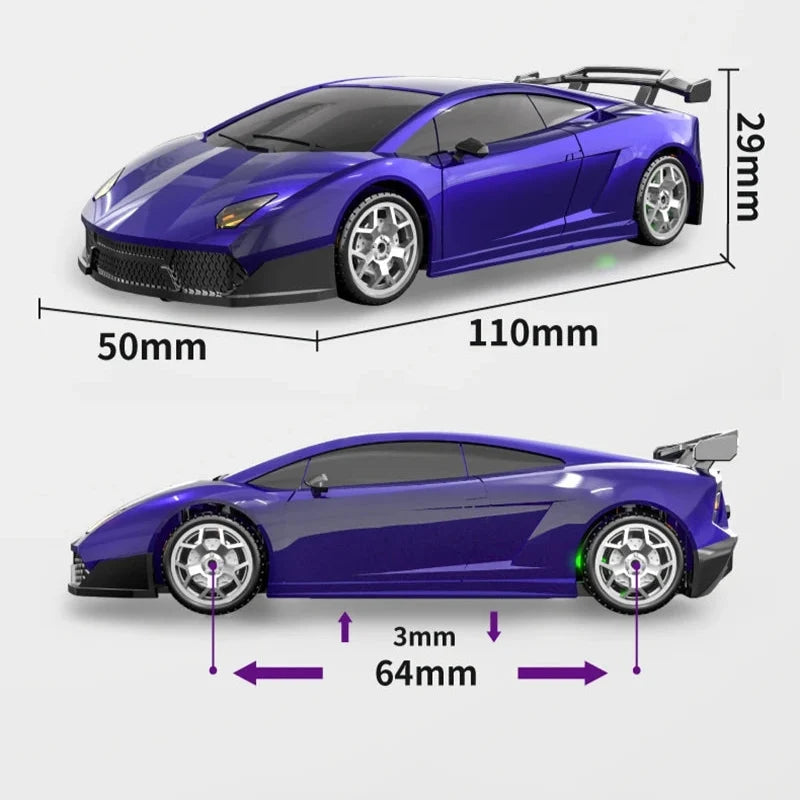 Lamborghini Remote Control Drift Car with Gyroscope – High-Speed Mini RC Car with LED Lights